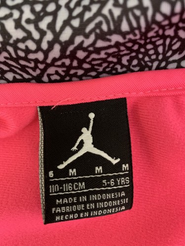 Nike Air Jordan Girls Youth Medium M 5-6 Yrs Full Zip Track Jacket Pink Gray