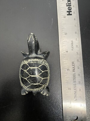 Unique Hand Carved Stone Sea Turtle Figurine Carving 6