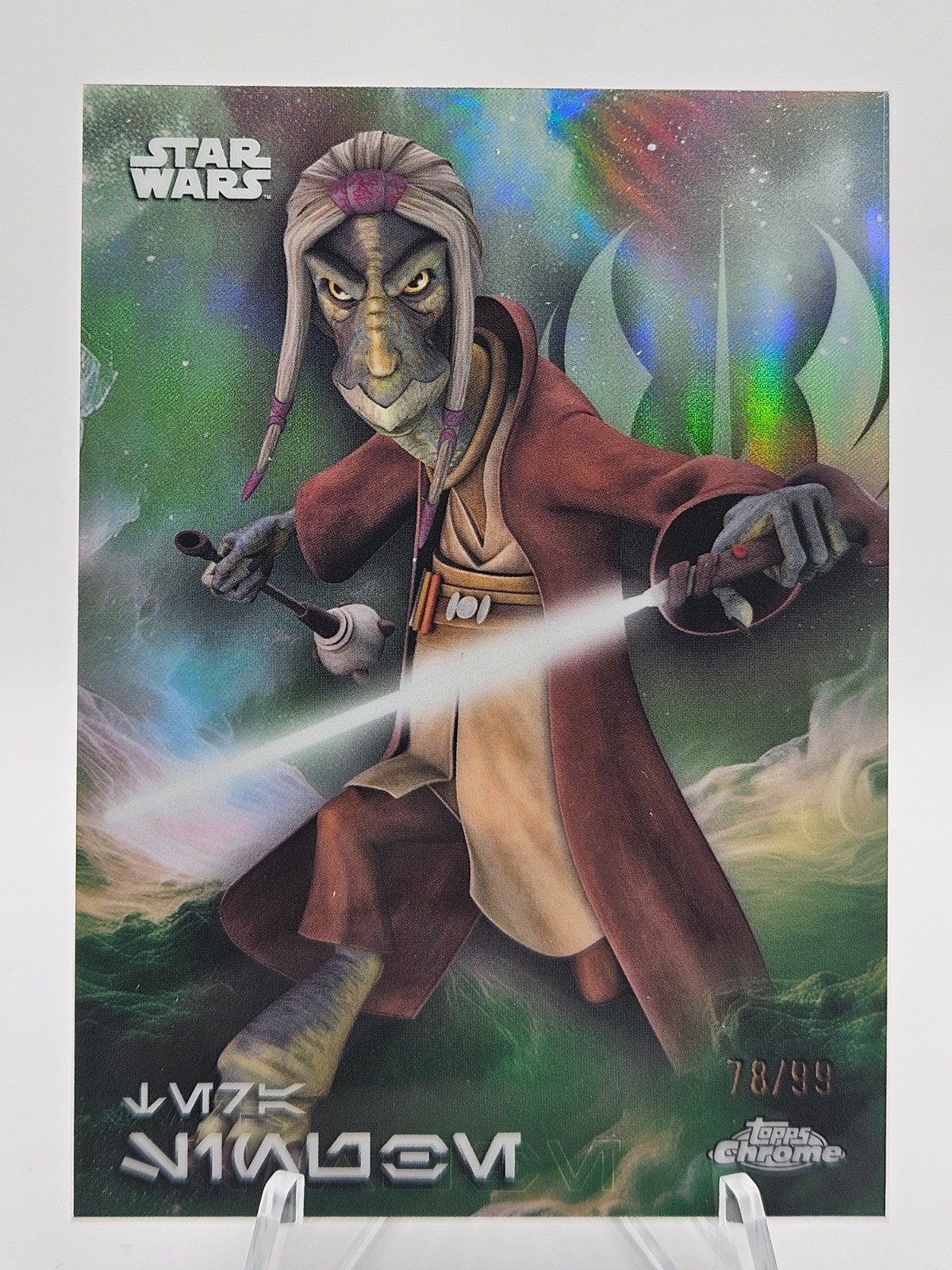 2025 Topps Chrome Star Wars TERA SINUBE Aurebesh Green