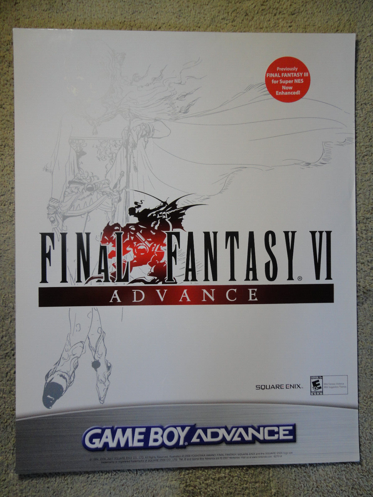 ファイナルファンタジーⅥグランドフィナーレ特典Ｂ３ポスター未使用品 ファイナルファンタジーⅥグランドフィナーレ特典B3ポスター未