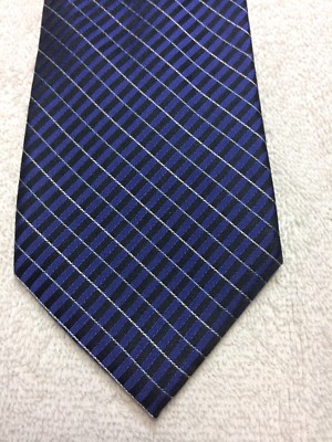 APT 9 MENS TIE BLUE BLACK WHITE 3.25 X 60 NWOT