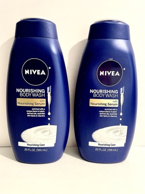 Lot Of 2 Nivea Nourishing Serum Care Body Wash With Vitamins 20 oz Each - New