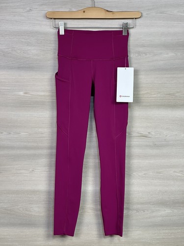 美品！ルルレモン Fast and Free HR 25” サイズ4 ピンク Fast and Free High-Rise Tight 25