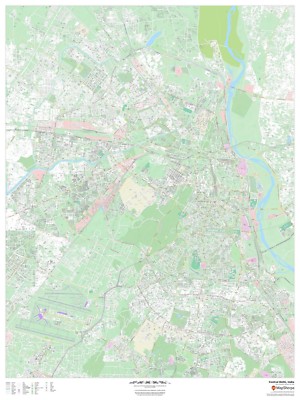 Central Delhi, India Laminated Wall Map (MSH)