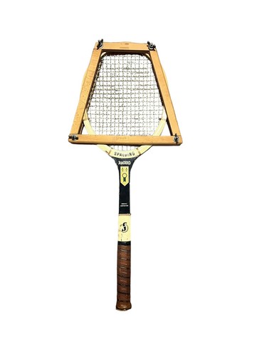 Vintage Spalding Wooden Pancho Gonzales Tennis Racket Racquet and Press
