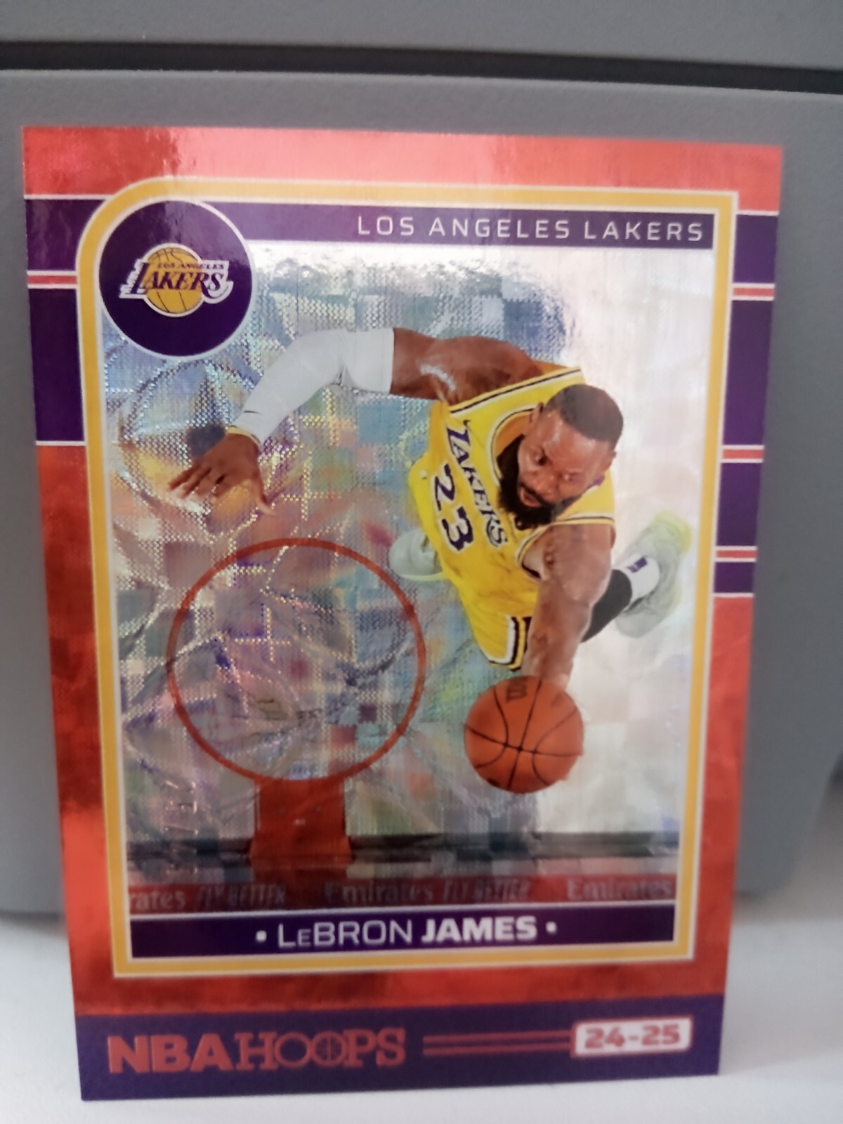 2024-25 Panini Hoops * LeBron James * #25/49 Red Scope #18