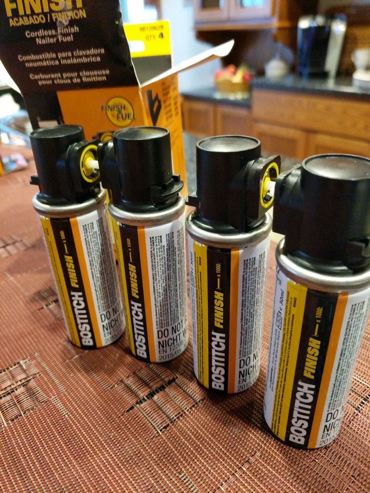 Bostitch/Paslode/Hitachi 9B12062R 4 Pack Finish Fuel Cells New