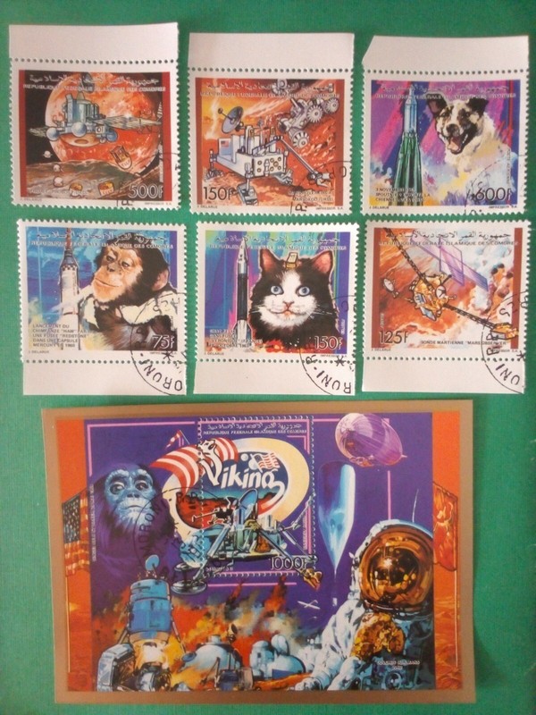 Comores Rfi Espace SÃ©Rie Bloc OblitÃ©RÃ© Cto 1992 Yv 543 Ã  546 Pa  306 307 Bf 63