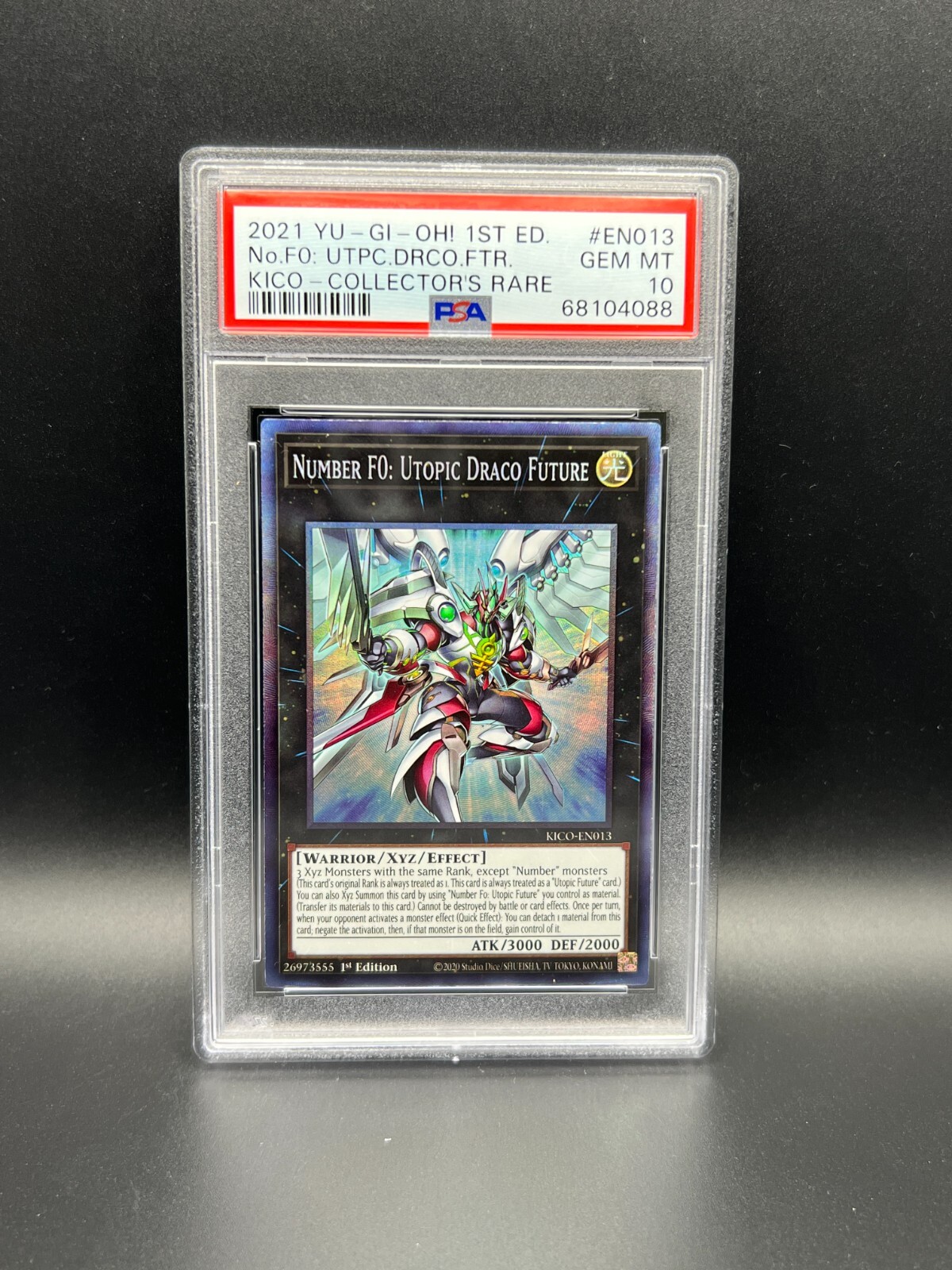 Yugioh PSA 10 GEM Number F0: Utopic Draco Future KICO-EN013