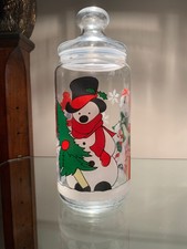 Rare Vintage Collectible Dunkin Donuts Snowman Cookie Jar, Durand Co