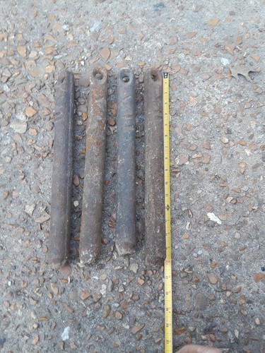 Four 6.5 lb Antique Vintage Cast Iron Window Sash Weights Salvaged Architectural