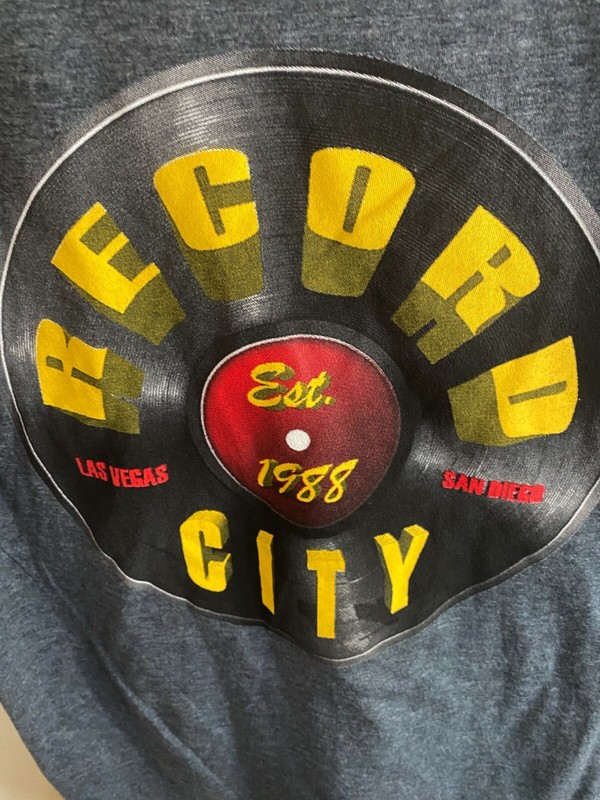 Record City Las Vegas San Diego TEE T SHIRT Medium M
