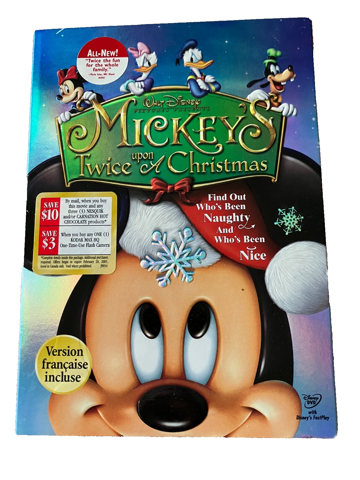 Walt Disney Mickey's Twice Upon A Christmas DVD 2004 New Sealed