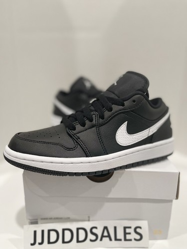 Pre-owned Jordan Nike Air  1 Low Black White Ao9944-001 Women's Size 7