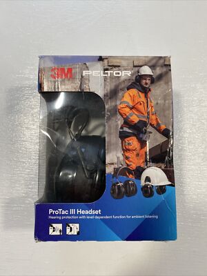 3M Peltor PROTAC III 3 Headset MT13H221A New Open Box Powered Authentic