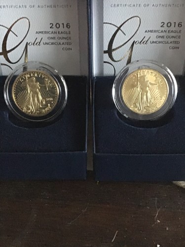 2016 W American Gold Eagle (1 oz) $50 Unc.Box & COA