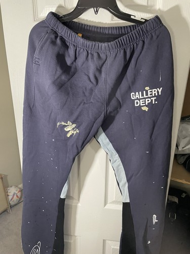 Pre-owned Gallery Dept. Gallery Dept Navy Flare Sweatpants (authentic)