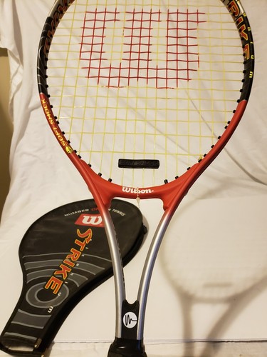 Wilson Strike Titanium Soft Shock Tennis Racket Red With Matching Case EUC