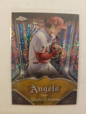 2022 Topps Chrome Pinstriped/Club Plaques Shohei Ohtani #P-1 Gold Speckle 49/50