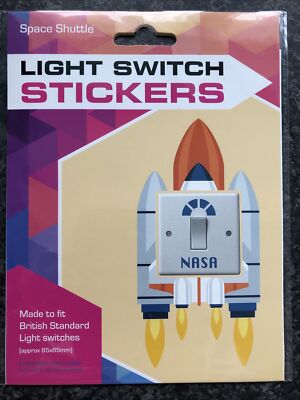 Light Switch Stickers Space Shuttle New