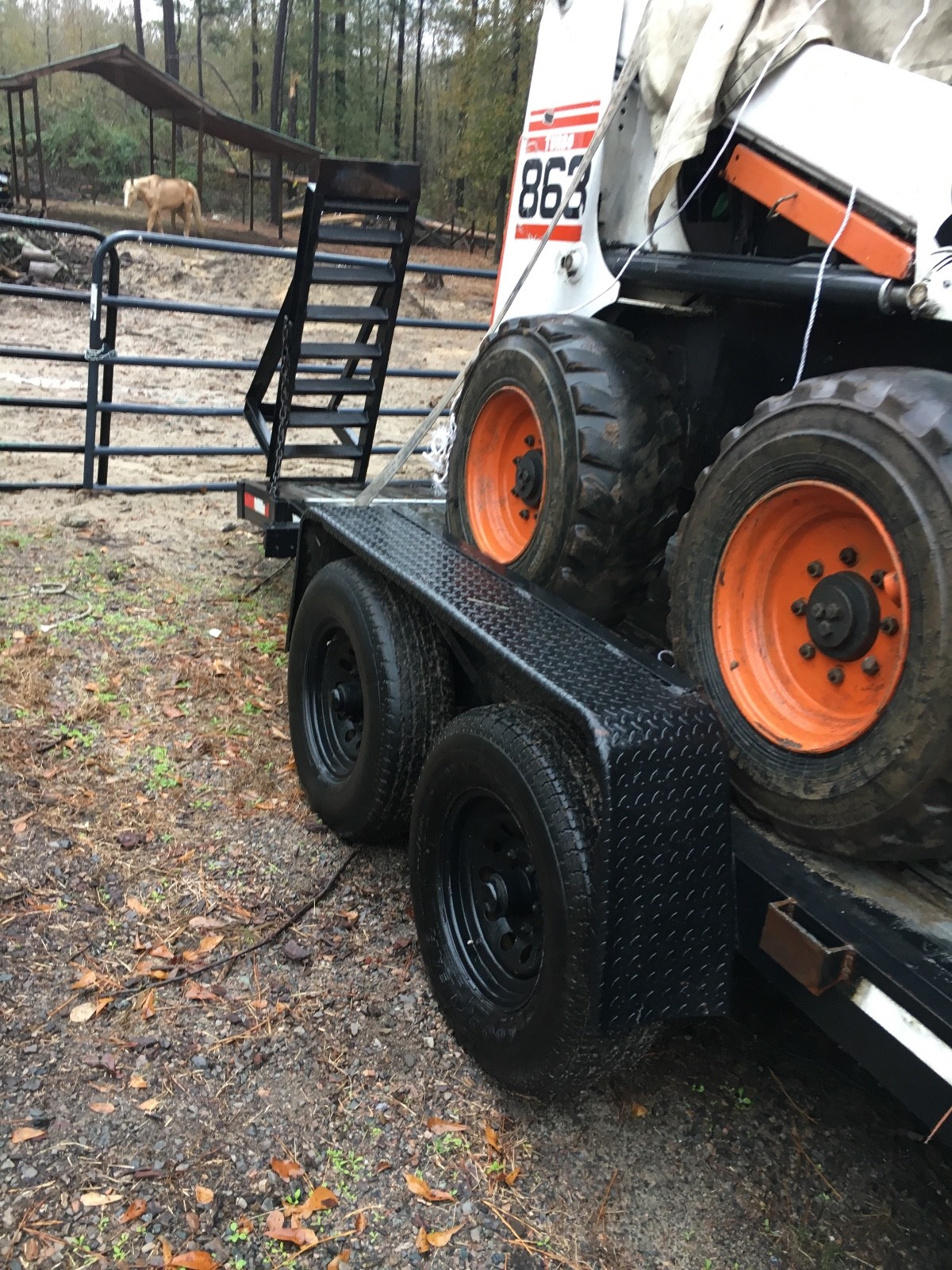 20ft bobcat heavy duty equipment trailer w/aluminum deck