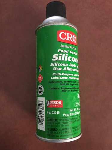 CRC INDUSTRIAL FOOD GRADE SILICONE,PART # 03040,1ea 10 OUNCE CAN
