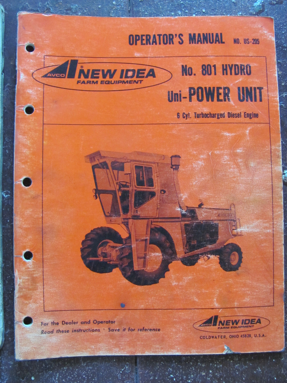 New Idea 705 801 802 Uni Power Unit Operators Manual Lot