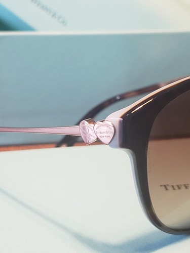 Pre-owned Tiffany & Co . Tf 4127 8134/3b Havana/blue & Brown Sunglasses