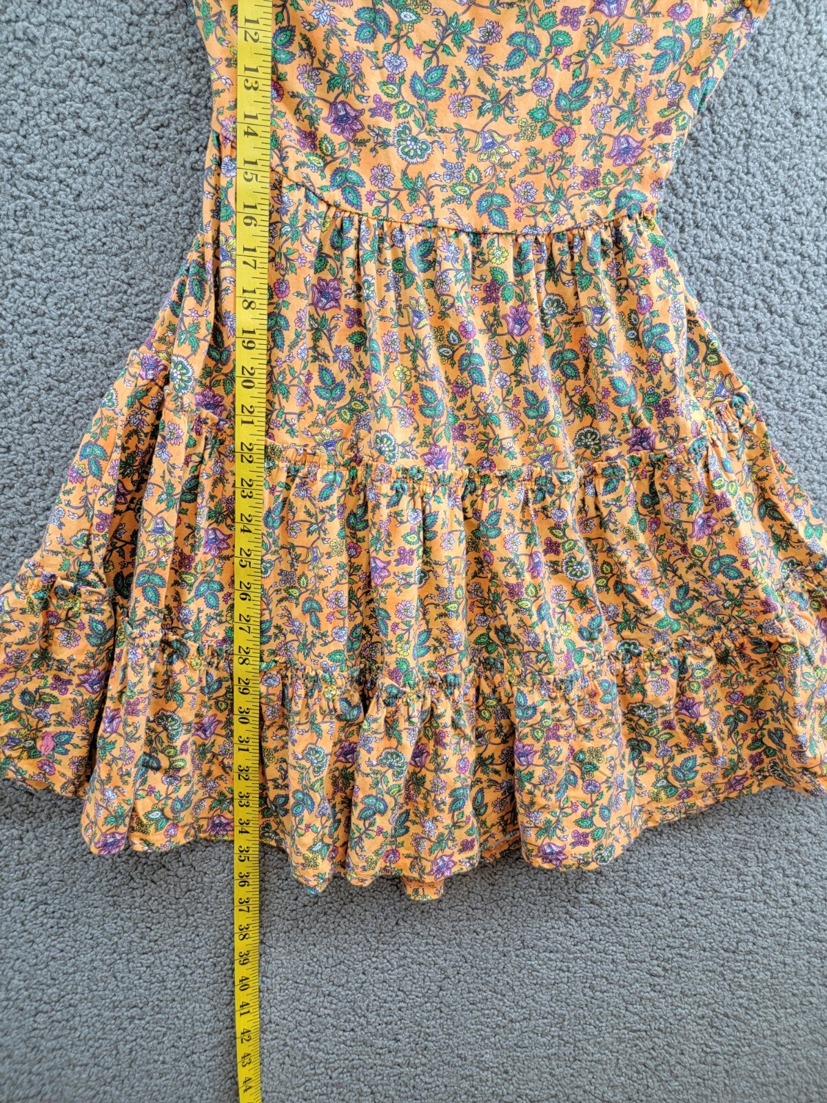 Polo Ralph Lauren Floral Ruffled Jersey Dress Big Girls XL 16 Tropical Woodblock - Picture 7 of 15