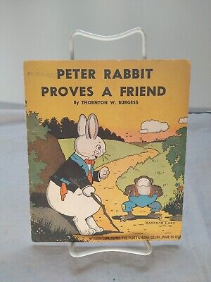 Peter Rabbit Proves A Friend Vintage 1940 Paperback Thornton W. Burgess