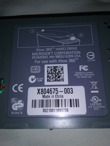 Official Microsoft XBOX 360 20GB External Hard Drive Tested & Guaranteed