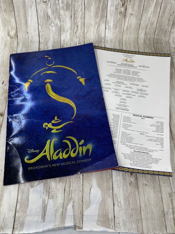 2014 Aladdin Disney Broadway Theatre Play Souvenir Program Musical w/ Playbill