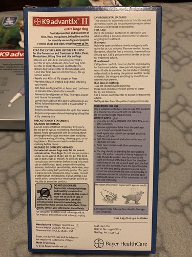 Bayer K9 Advantix II 1 month  supply for Extra Large Dog over 55 lbs, FREE SHIP
