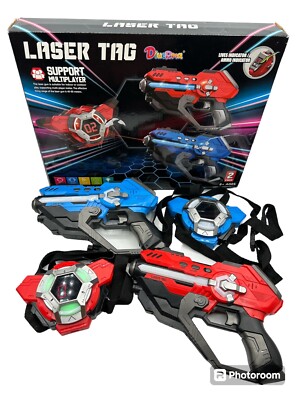 LASER TAG Infrared Multi Function Guns with 2 Vests Set of 2 DIUERMA