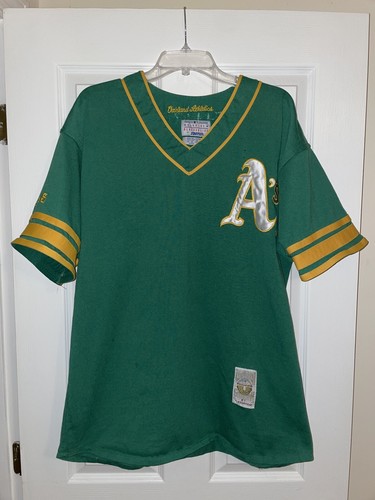 希少USA製　80S VINTAGE OAKLAND ATHLETICS XL Vintage Oakland Athletics Jersey A's Baseball Polyester MLB