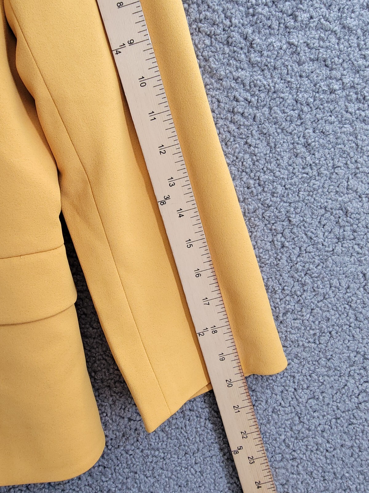 Kasper Collarless Open-Front Long-Sleeve Jacket Women's M Golden Signature Solid - Picture 5 of 16