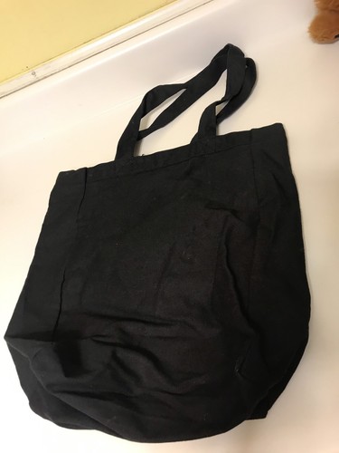 Vintage Reading Rainbow TV Show Black Canvas Tote Bag Promo Promotional
