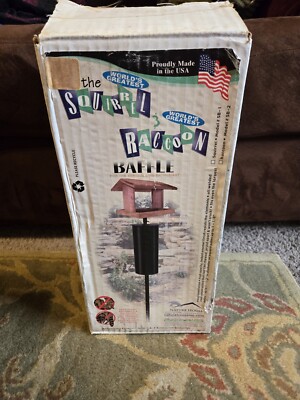 Squirrel & Raccoon Baffle for 1/2'' - 1 3/4'' Pole - Made in USA - BRAND NEW #1