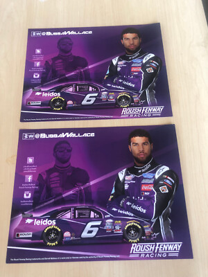 LOT of 2 Bubba Wallace #6 Leidos Roush Fenway Racing Hero Cards #N10