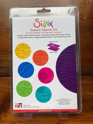 Sizzix Texturz Starter Kit Paper Texturing Plates Craft Embossing Scrapbooking