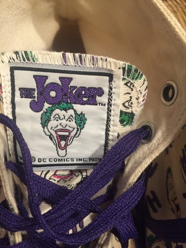 Vintage Converse High Top Joker From 1989 Size 9 1/2 Mens' Shoes DC Comic Inc