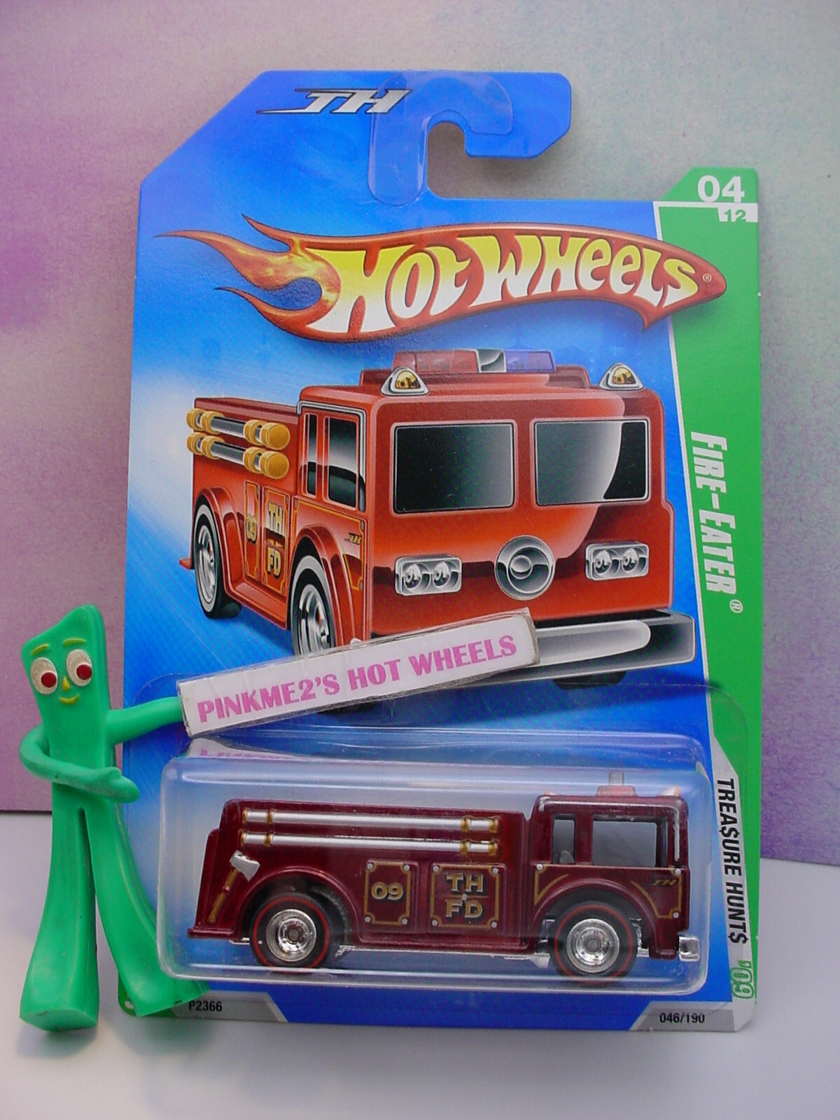 2009 Hot Wheels SUPER Treasure Hunt FIRE-EATER #46∞red fire
