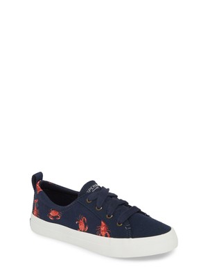 

SPERRY Женские спортивные кроссовки темно-синего цвета Crest Vibe с круглым носком и шнуровкой на платформе, длина 6,5 м, Navy, STS83589