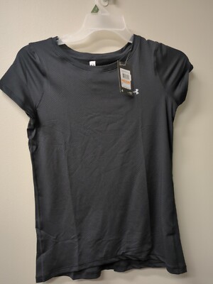 R1-B. Under Armour Womens HeatGear Armour T-Shirt, Black- Small 
