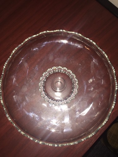 Vintage Crystal Clear Glass Chandelier Bobeche Candlewick Drip Catcher