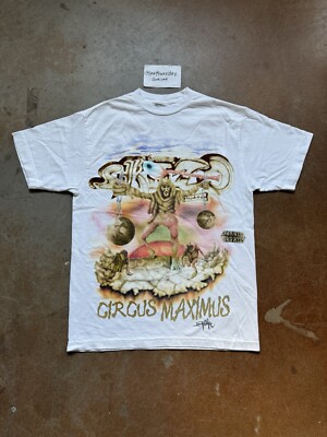 Travis Scott Utopia Circus Maximus Tour 2023 Skitzo Tee White XXL