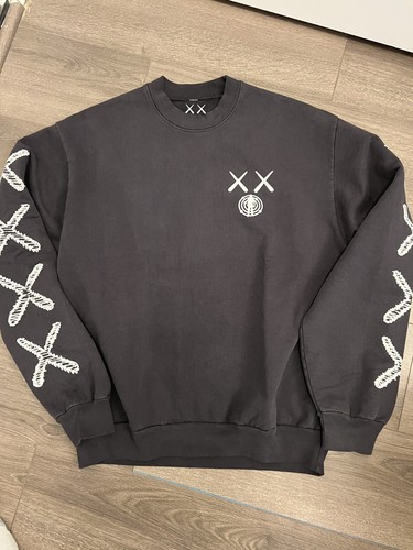 KAWS for Kid Cudi Moon Crewneck Moon Man Size L Made In USA