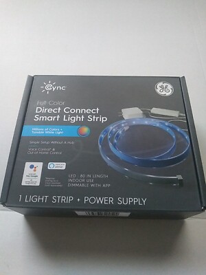 GE Smart C LED 80-in x 0.25-in x 80-in Full Color Direct Connect LED Strip...