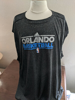 NBA Orlando Magic Team Issued Sleeveless Training Shirt adidas Charcoal Size 4XL