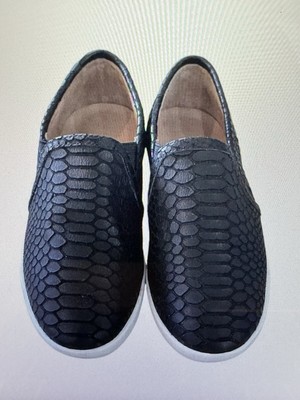 JOIE Women's Kidmore Embossed Leather Slip-On Sneakers Black Size 8/ EU38 NWOT
